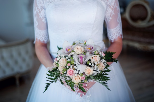 robe de mariage fleurie